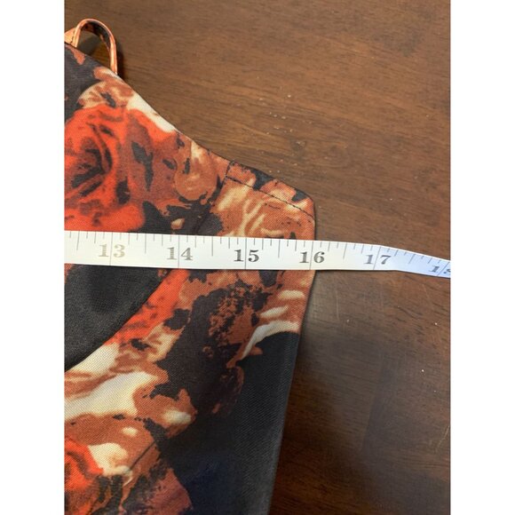 NWT Baby Doll Empire Waist Yozy Maxi Floral Smocked Mesh Dress With Adjustable S - Picture 4 of 5